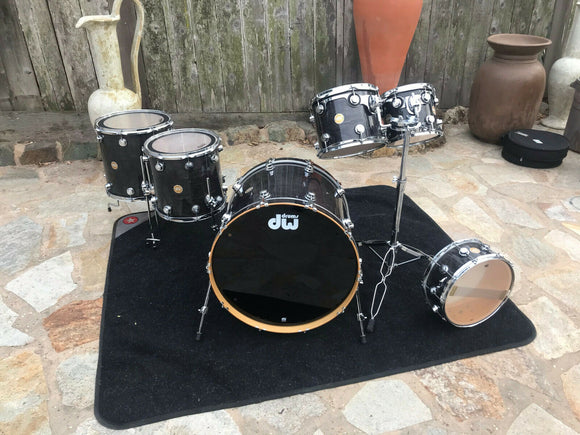 DW Collectors 5 Pc Drum Set kit Gold badge with Snare Excellent w/ 24 x 20 Kick