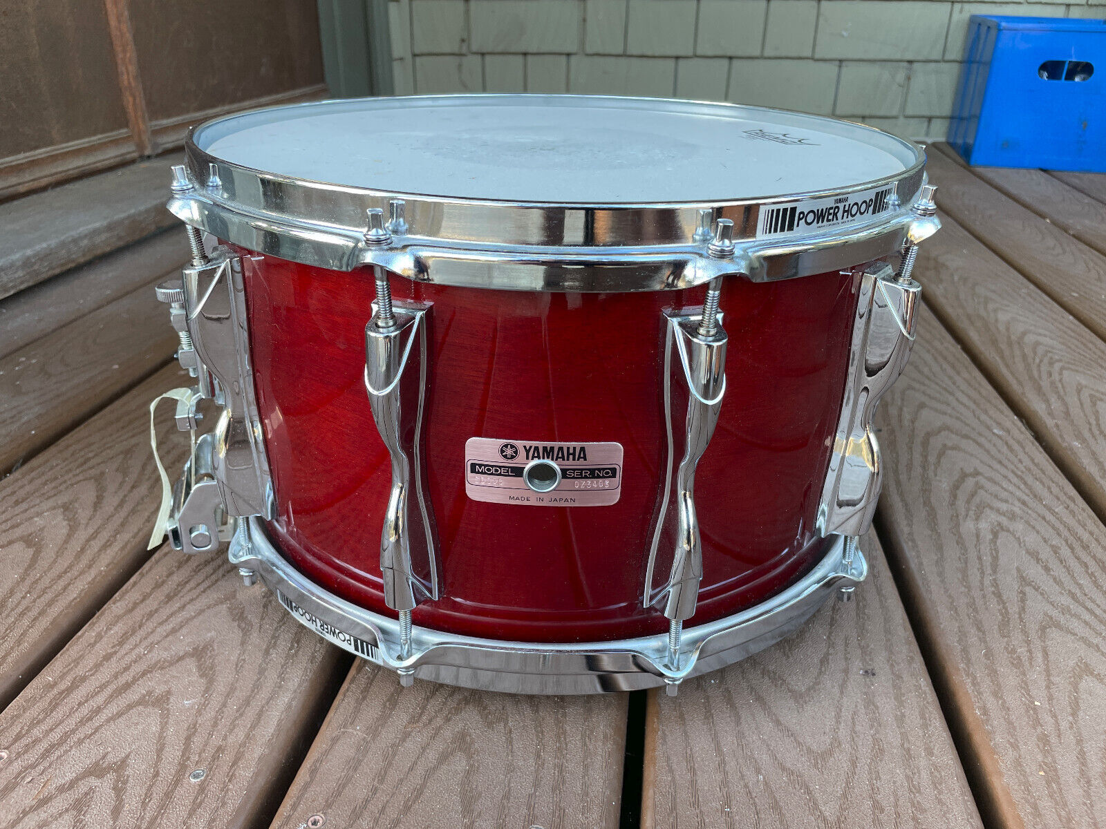 Yamaha Recording Custom 14x8 Snare Drum 80's Cherry Wine Excellent