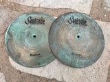 Soultone 14" Vintage Flat Hats hihat Cymbals Pair