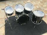 Vintage Tama Superstar 5pc Black Birch Drum Set kit 22x16,16x1610x9,12x10,13x12