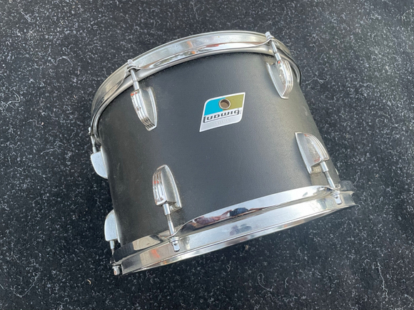 Vintage Ludwig 1976 Black Panther 12 x8 Tom drum Drum
