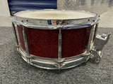 PEARL SNARE Drum  - FREE FLOATING 14X6.5 ACRYLIC RED SPARKLE