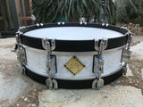 Dixon Classic Series POPLAR WHITE W/WOOD HOOPS 14 x 4 Snare Drum