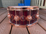 DW Collectors Series Neil Peart Rush RARE "Evolution" Time Machine Snare - EX