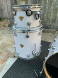 DW Classics 3pc White Glass Glitter Drum Set 24,16,13 + May Mic Heil Microphone!