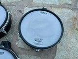 5 Roland pd-125 pd-105 5 PC V Drum Mesh Package BLACK - GOOD