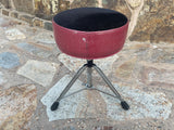Pork Pie Black and Pink Sparkle Drum Throne Seat Chair