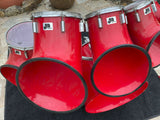Vintage North Drums 6pc Drum Set kit - Red Finish