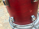 Baltimore Drums Red Wine Satin 8 ply Maple Drum Set kit - EXCELLENT