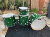 DW Collectors 4pc Green Sparkle Drum Set kit - 24x16,13x9,16x16,18x16  EXCELLENT