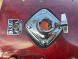 Vintage Tama Superstar Cherry Wine 24" Bass Drum Shell + Badge + Tom Mount
