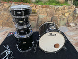 Pearl Decade Maple 5pc Drum Set kit 22.18,10.7,12.8,16.16,14,5.5 - Black