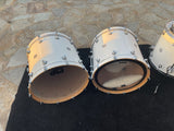 DW Design Series Drums 8pc Double Bass Drum Kit Maple Gloos White - EXCELLENT