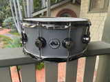 DW Collector's Black Nickel over Brass 6.5x14 -Grey Powder Coat