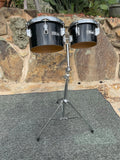 CB 7000 BLACK 8 and 10" Concert Tom Drums with Stand