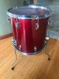 Tama Superstar Candy Apple Red CAR 1980's 16x16 Floor Tom Drum