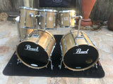 Pearl Custom Z / CZX Birds Eye Maple Double bass drum set kit!