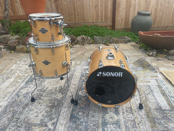 3pc Sonor Select Force Jungle Bop Kit Maple Natural Finish 16.16, 10.8, 14.12