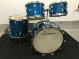 Slingerland Blue Sparkle Vintage 70's 12x8,13x9,16x16,22x14 3 ply Maple Drum Set