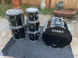 Tama Artstar Cordia Black 6pc Drum Set kit 10,12,13,14,16,24 Birch + Cordia!!