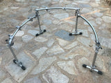 PDP 3 sided double or single bass Drum Rack Chrome with Multi Clamps