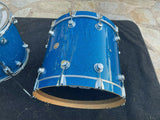 DW Collectors 3pc Drum Set kit 22x18,12x8,16x14 Blue Sparkle