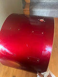 Vintage Tama Superstar Candy Apple Red CAR 1980's 22 x14  BASS DRUM BARE SHELL