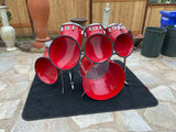 Vintage North Drums 6pc Drum Set kit - Red Finish
