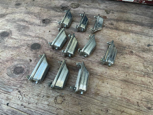 10 Rogers Beavertail Lugs for Bass Drum with Mounting Screws - Chrome
