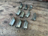 10 Rogers Beavertail Lugs for Bass Drum with Mounting Screws - Chrome