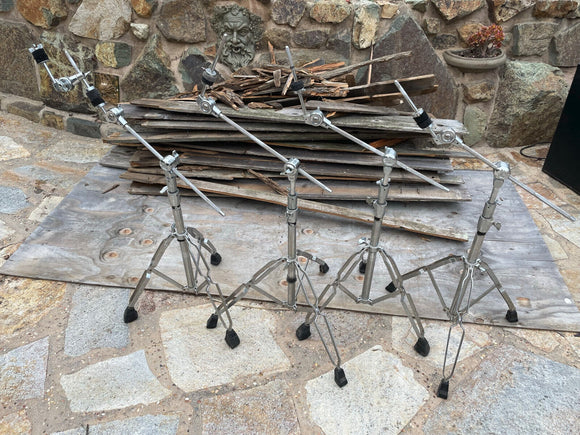 Four Pearl Drum Boom Cymbal Stands with Accesory Top Attachments