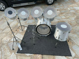 Vintage Tama Swingstar Metallic White 6pc Drum Set kit - EXCELLENT!