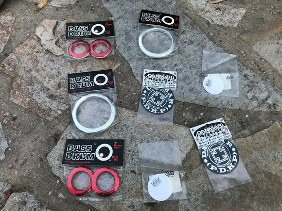 Bass Drum Port Hole and Beater Protection Pad lot - PACKAGE DEAL