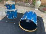 DW Collectors 3pc Drum Set kit 22x18,12x8,16x14 Blue Sparkle