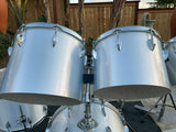 Vintage Tama Swingstar Metallic White 6pc Drum Set kit - EXCELLENT!