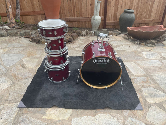 PDP CX Maple 5pc Drum Set kit red lacquer- fair condition - pickup only