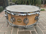 DW Solid Shell 14 x 5.5 Maple Snare Drum - Excellent