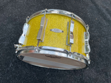 C&C Custom Snare Drum 14 x 8  Yellow Sparkle with Ludwig Drum Lugs