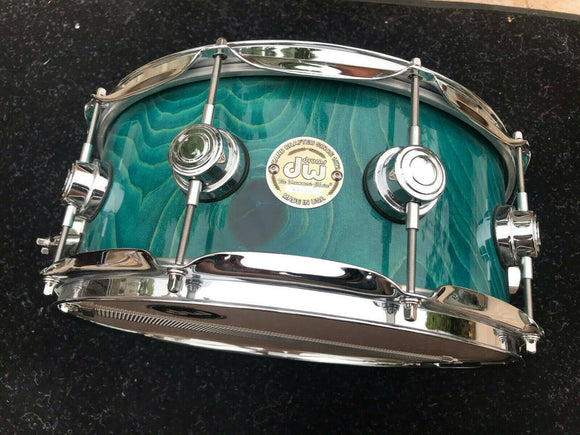 DW Collectors Green Spider Pine 14 x 6 Snare Drum!!!