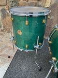 Yamaha Maple Custom 3pc Drum Set Kit Emerald Green