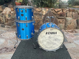 Vintage Tama ImperialStar 3pc Drum Set Kit Blue Metallic 70's 22x14,14x10,16x16