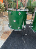 DW Collectors 4pc Green Sparkle Drum Set kit - 24x16,13x9,16x16,18x16  EXCELLENT