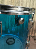 Ludwig Vintage 1970's Blue Color 16 x 16" Vistalite Floor Tom