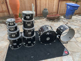 Rogers 70's Big R 10Pc Huge Beast - STUDIO TEN DOUBLE BASS Drum Set Kit Ebony !!