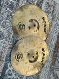 WUHAN 14” S" SERIES Bronze HI HAT CYMBALS. Pair. Nice Sound Great Has fingerprin