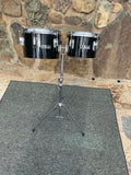 CB 7000 BLACK 8 and 10" Concert Tom Drums with Stand