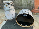 DW Classics 3pc White Glass Glitter Drum Set 24,16,13 + May Mic Heil Microphone!