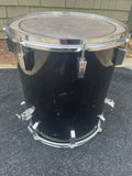 Sonor Phonic Plus 9ply Beechwood 1980's Black 16 x 18 Floor Tom Drum