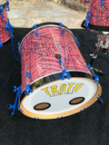 TRUTH USA Custom "SPIDER" 4pc Drum Set kit with 20x20 Bass!! beautiful!!