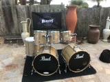 Pearl Custom Z / CZX Birds Eye Maple Double bass drum set kit!